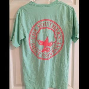Mint and Peach V-Neck Tees